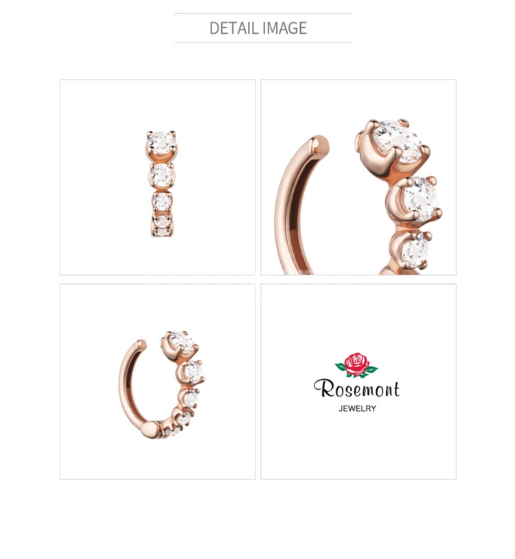 로즈몽 14K 원터치 이어커프 RU0046--8