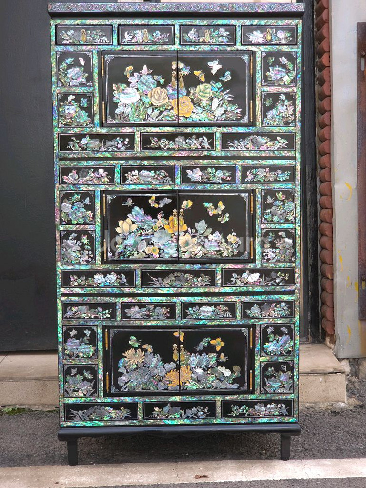 나전칠기 작은서랍장--7