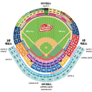 9/29(월) 롯데 vs ssg 4층 통로단석 정가이하