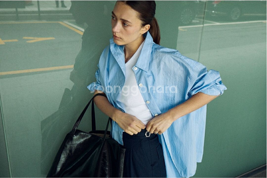 낫띵리튼 셔츠 Timon striped shirt--4