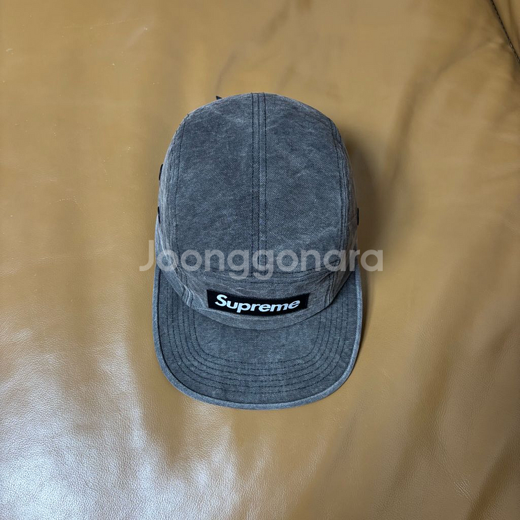 Supreme 슈프림 스톤 워시드 블랙 캠프캡 모자 (--4
