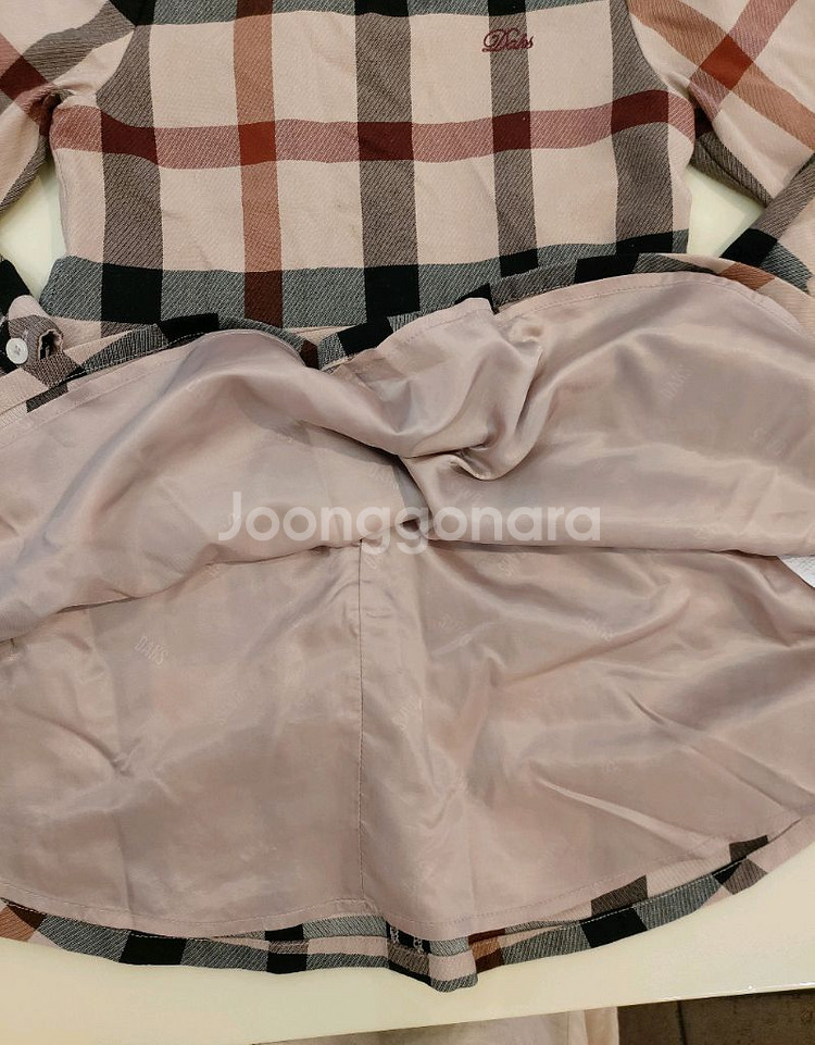 아동 닥스키즈 봄가을 체크원피스 110사이즈--3