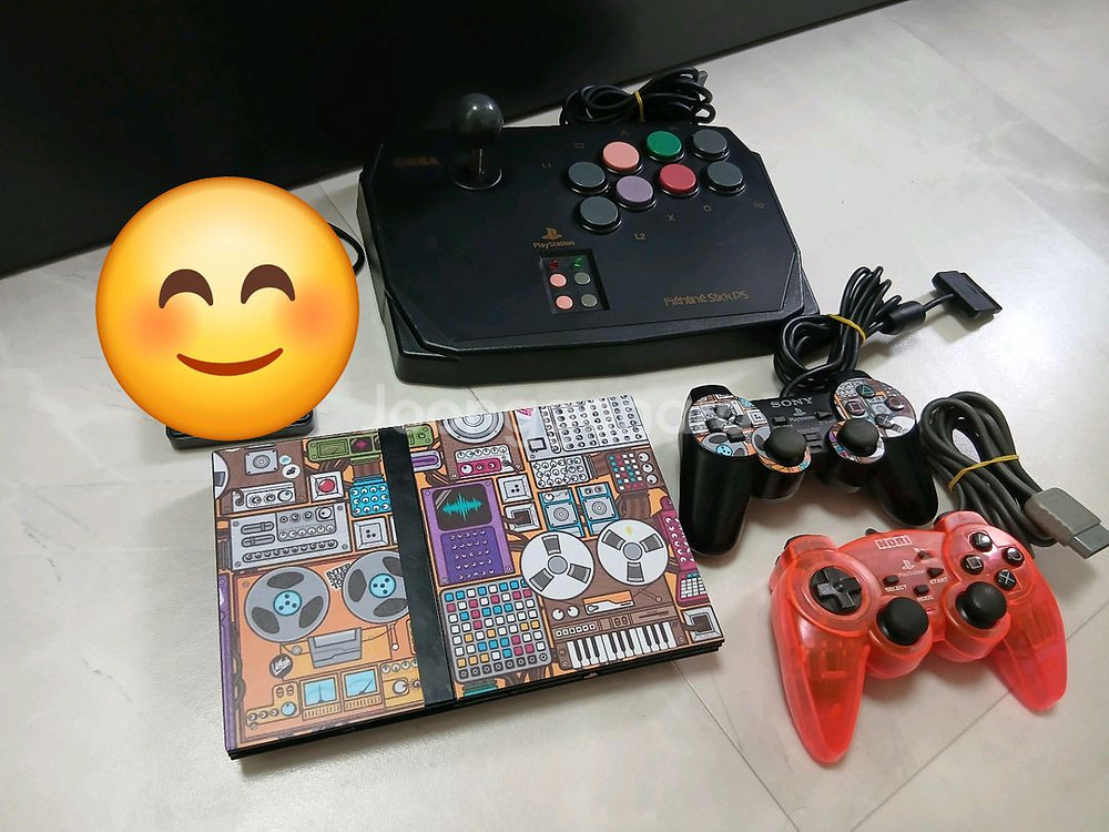 PS2 플스2 슬림 (패드2개)(조이스틱)--0