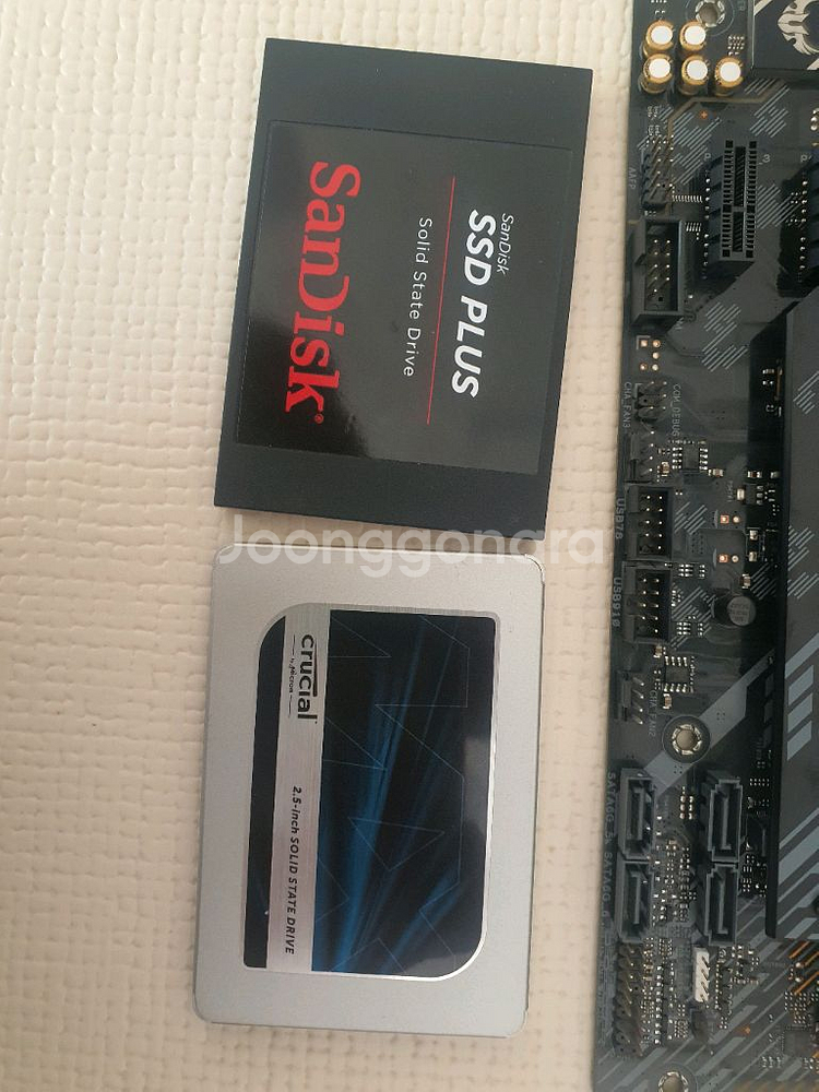 asus b550m plus 메인보드, 사타 ssd--1