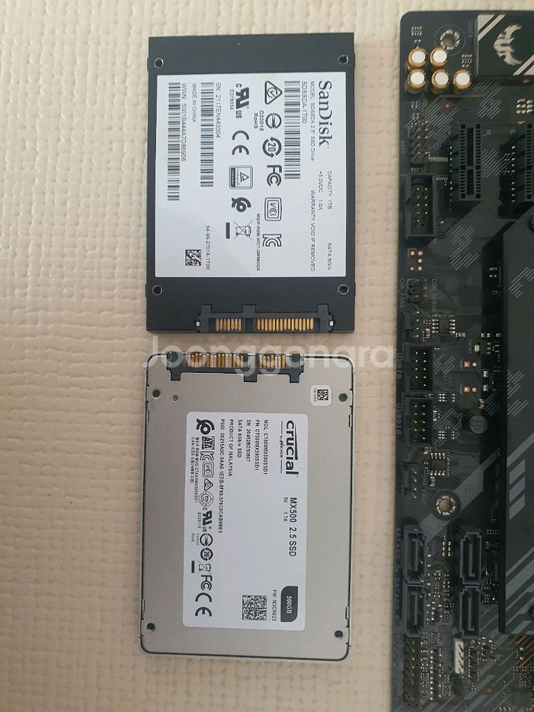 asus b550m plus 메인보드, 사타 ssd--2
