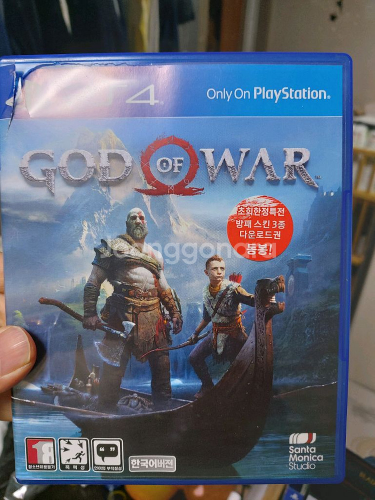 ps4 갓오브워 케이스파손 표지 훼손--0