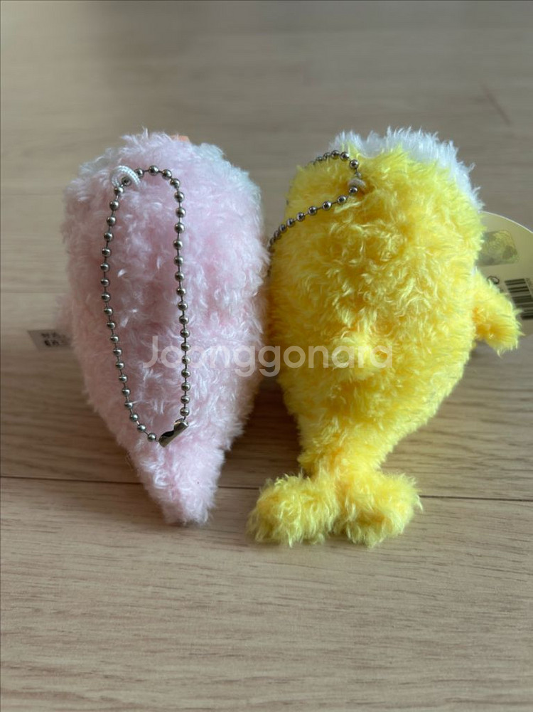 우소우소 바다친구 인형 키링 (노란상어,핑크펭귄 8cm--2