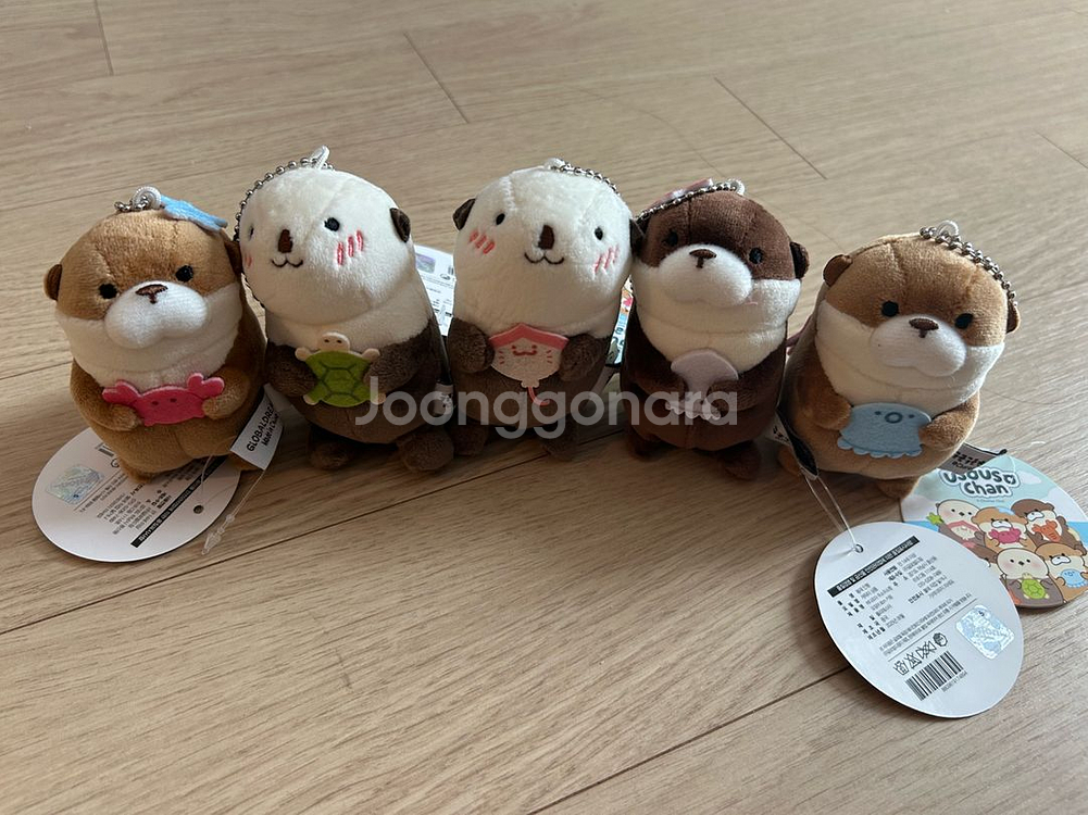 바다조아 우소우소 인형키링 5개세트 (8cm)--0