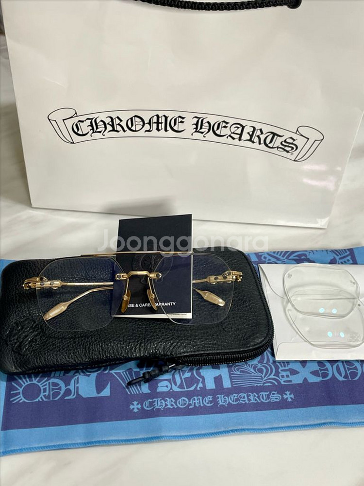 새상품 신형 크롬하츠 플루이드 안경 투톤금테 보증서O--0