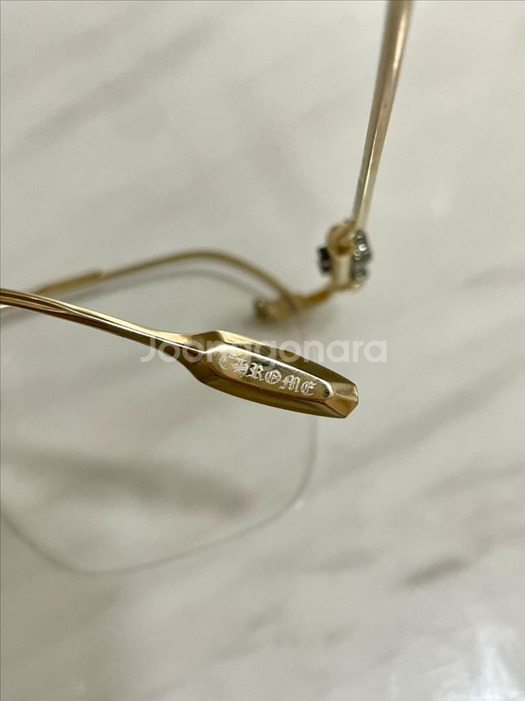 새상품 신형 크롬하츠 플루이드 안경 투톤금테 보증서O--6