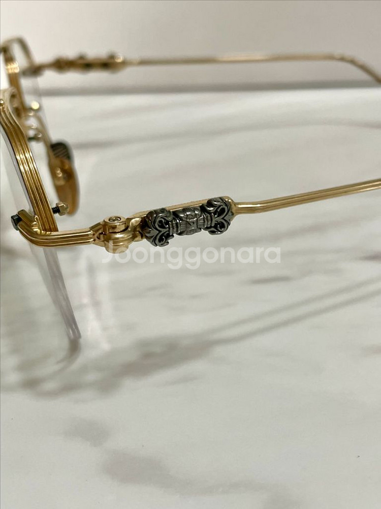 새상품 신형 크롬하츠 플루이드 안경 투톤금테 보증서O--3