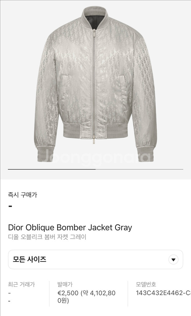 디올 오블리크 리버서블 테크니컬 봄버 블루종 자켓 50--4