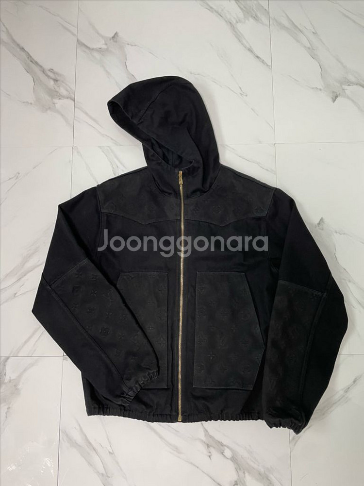 루이비통 모노그램 카펜터 데님 후드 자켓 50 백화점탭--0