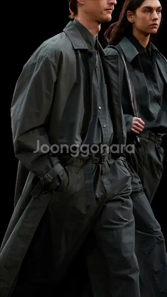 르메르 트렌치 셋업 50/48 딥포레스트--1