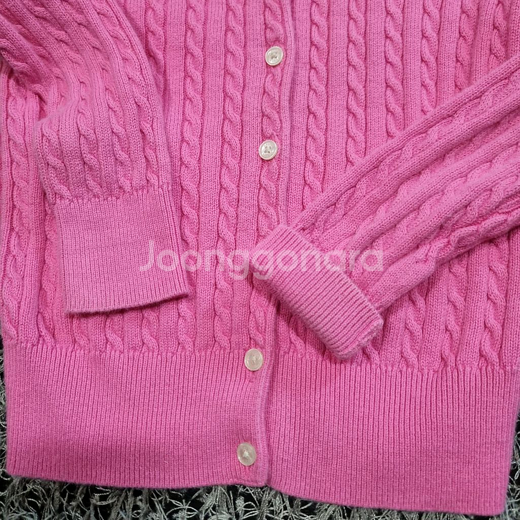 폴로 걸즈 여아동 꽈배기 가디건 6T, 092601--3