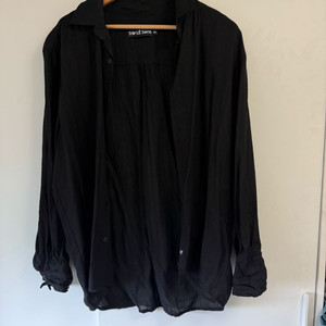 트립르센스 썸머 플리츠 오버 셔츠 블랙 s