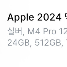 맥북 프로 14 m4pro 12/16 24g/512g