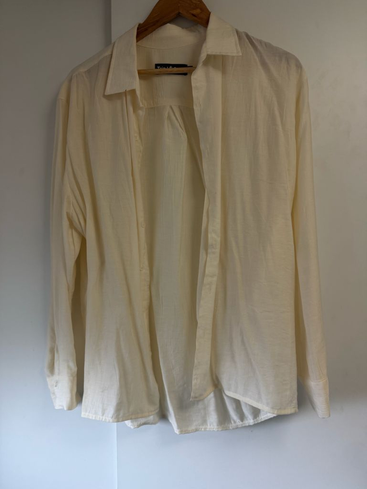 트립르센스 썸머 플리츠 오버 셔츠 아이보리 s--1