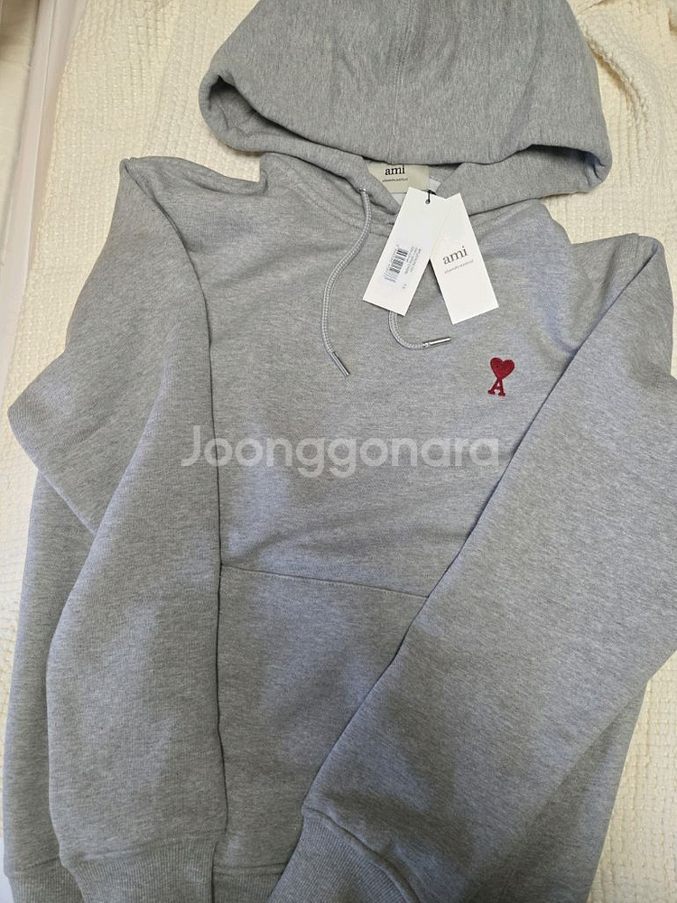 아미후드티 새상품 그레이색상스몰--1