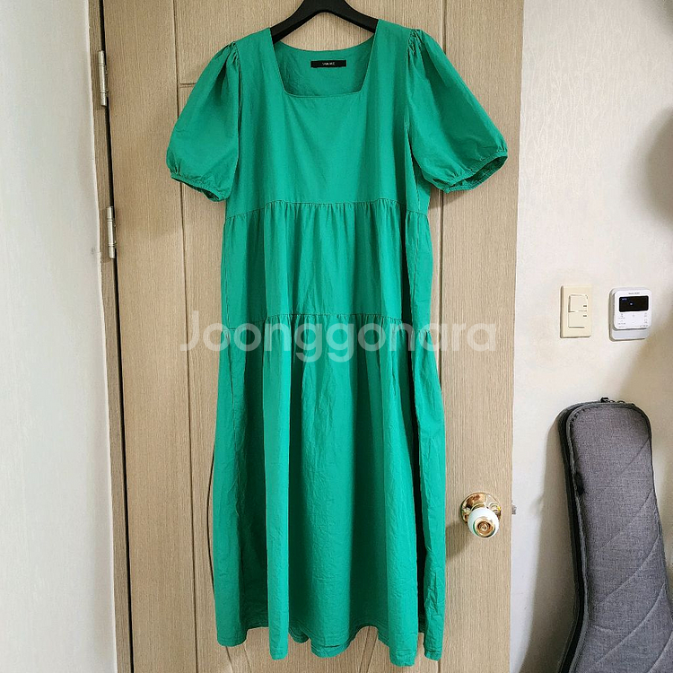 스퀘어넥 롱원피스--0