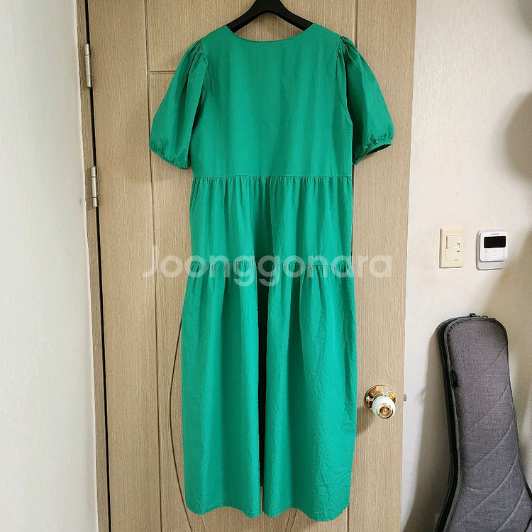 스퀘어넥 롱원피스--1