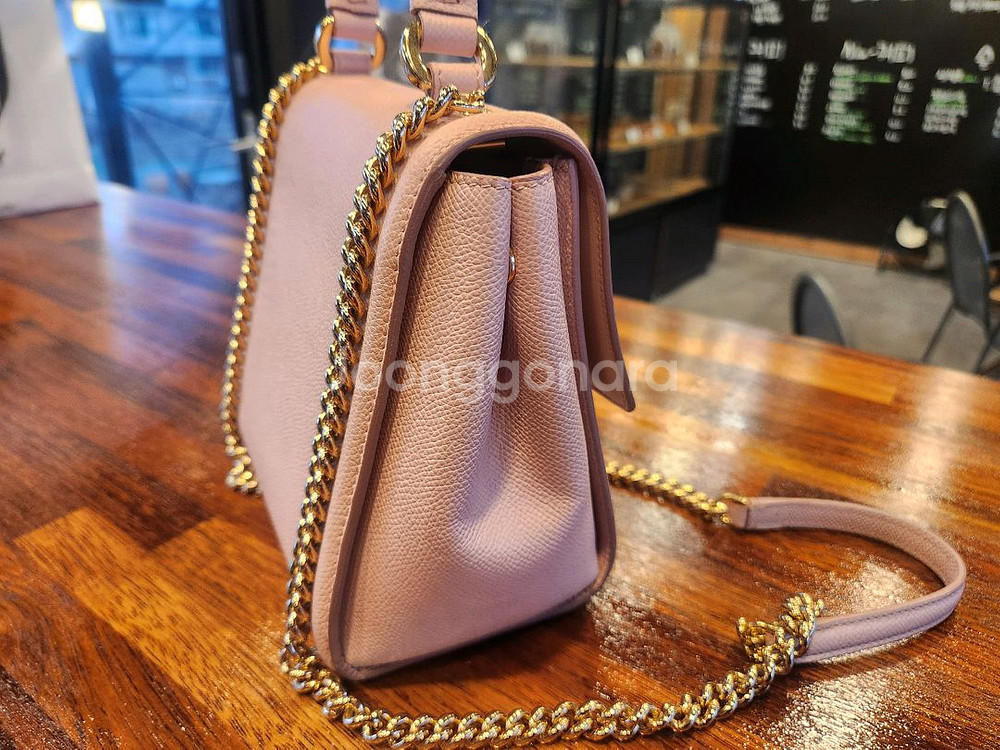 페라가모 21 G646 바라 장식 탑핸들 스몰 캐리백--4