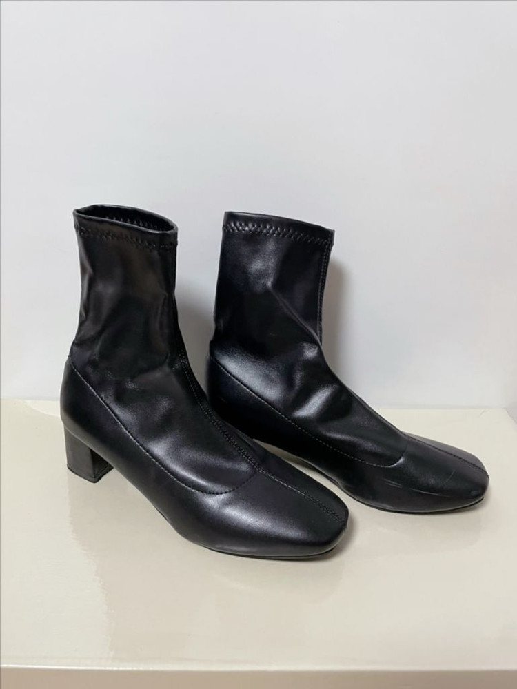 *당일발송* 가죽 삭스부츠 블랙: 245/ 여성구두--1