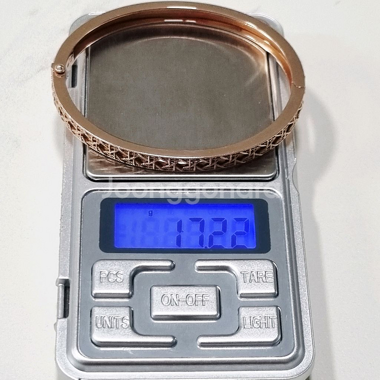 금값도안되요)14k뱅글팔찌 핑크골드18cm--0