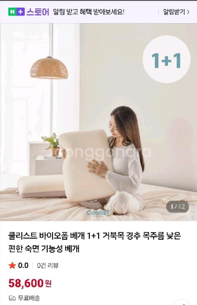 쿨리스트 바이오폼 경추 베개 2개--0