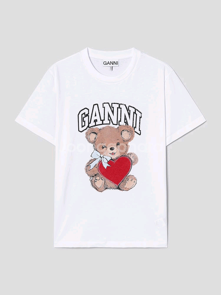 가니 Basic Jersey Bear Relaxed T--0