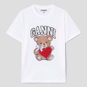 가니 Basic Jersey Bear Relaxed T