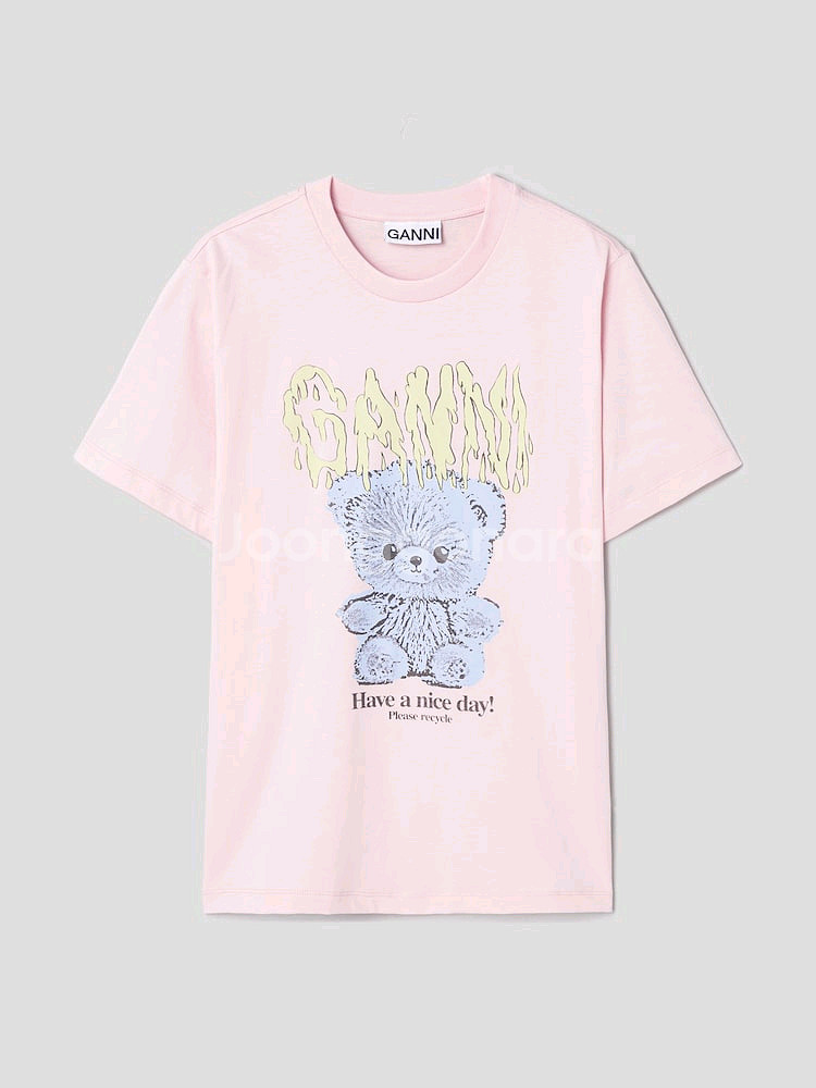 가니 Basic Teddy Relaxed T-shirt--0