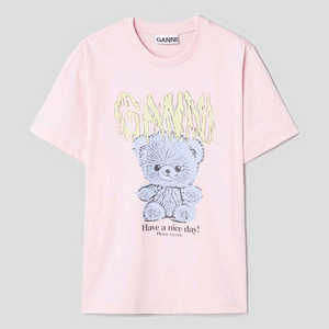가니 Basic Teddy Relaxed T-shirt