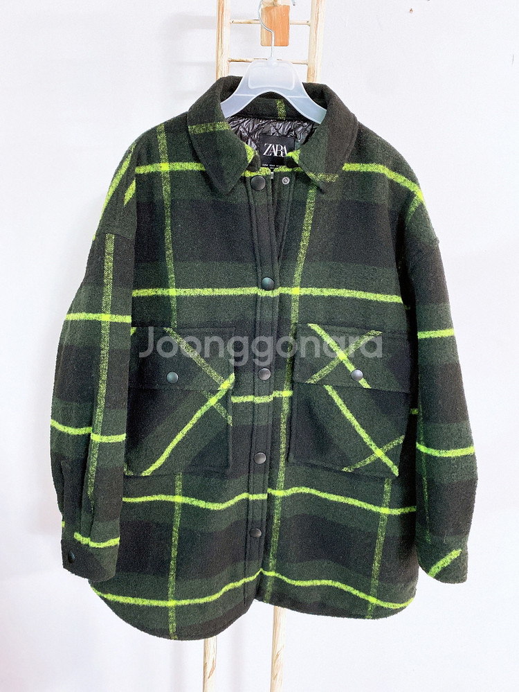 (여성95~100)자라오버핏누빔모직점퍼형자켓--0