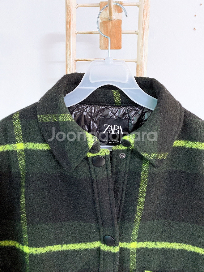 (여성95~100)자라오버핏누빔모직점퍼형자켓--1