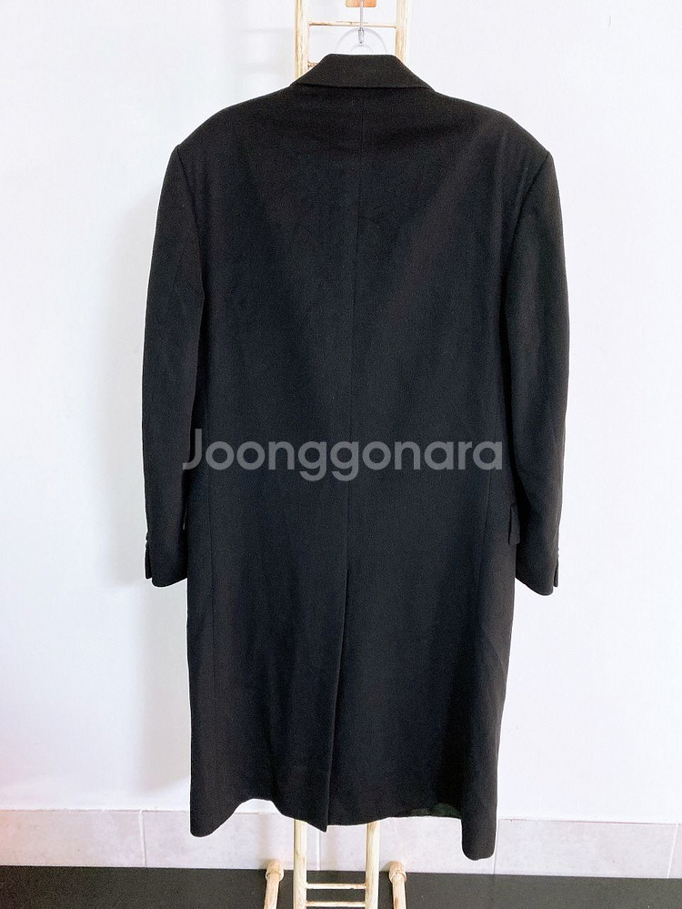 (남성105)캐시미어100%쓰리버튼블랙롱코트--3