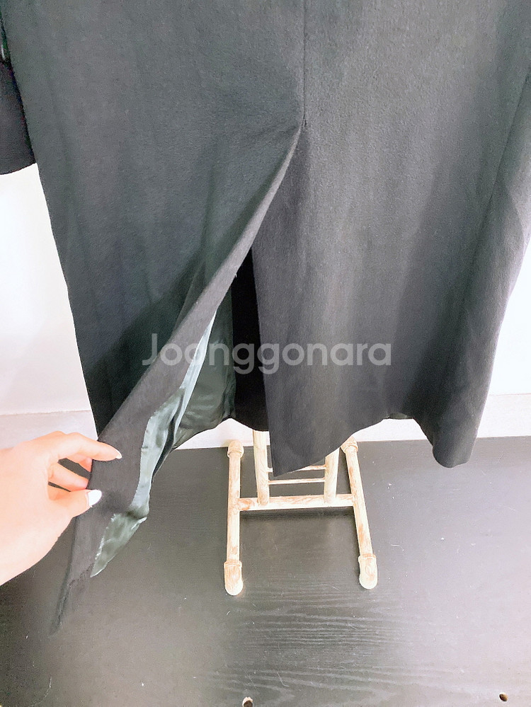 (남성105)캐시미어100%쓰리버튼블랙롱코트--4