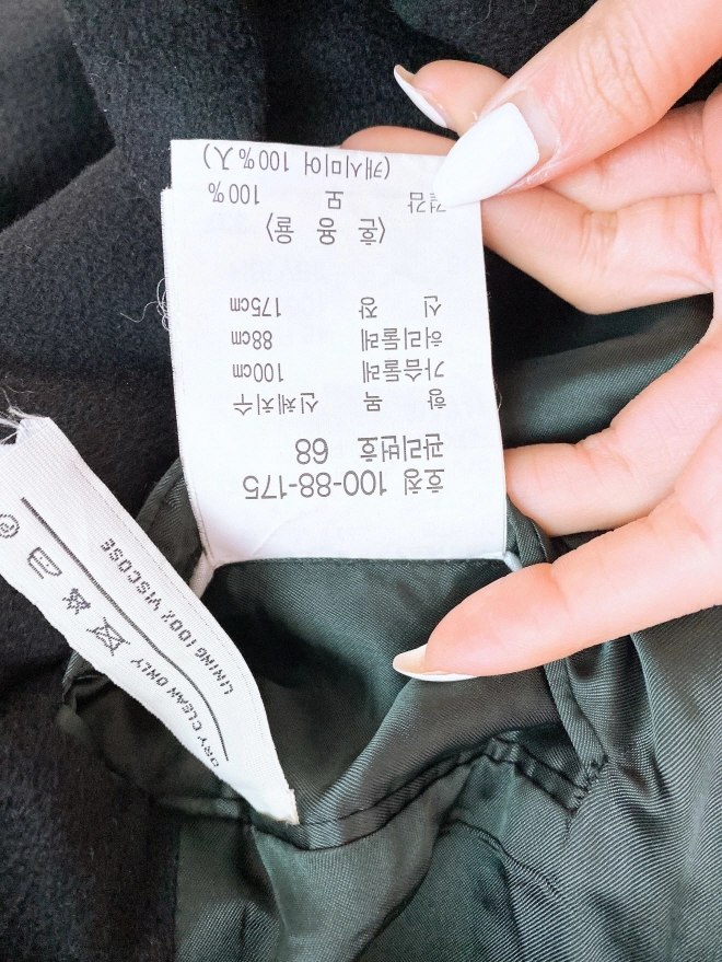 (남성105)캐시미어100%쓰리버튼블랙롱코트 이미지