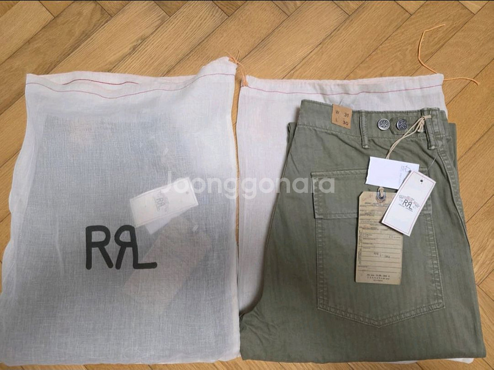 RRL 더블알엘 헤링본 퍼티그 팬츠 판매합니다--0