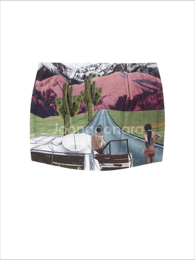 데이즈데이즈 roadtrip mini skirt M--6