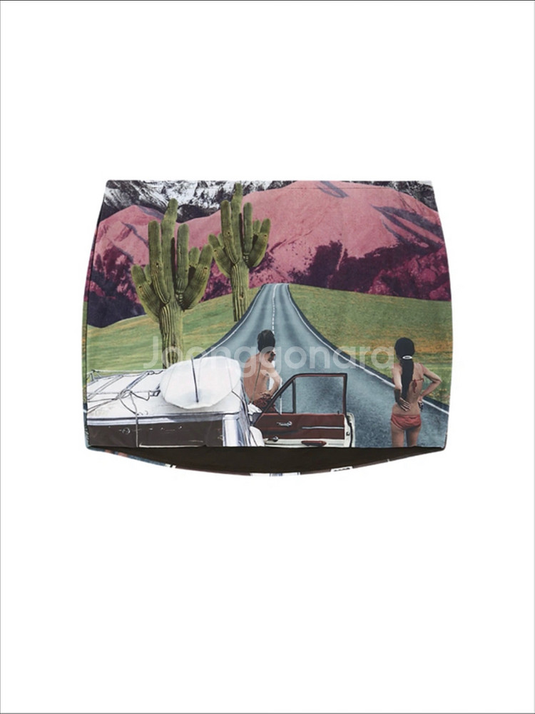 데이즈데이즈 roadtrip mini skirt M--5