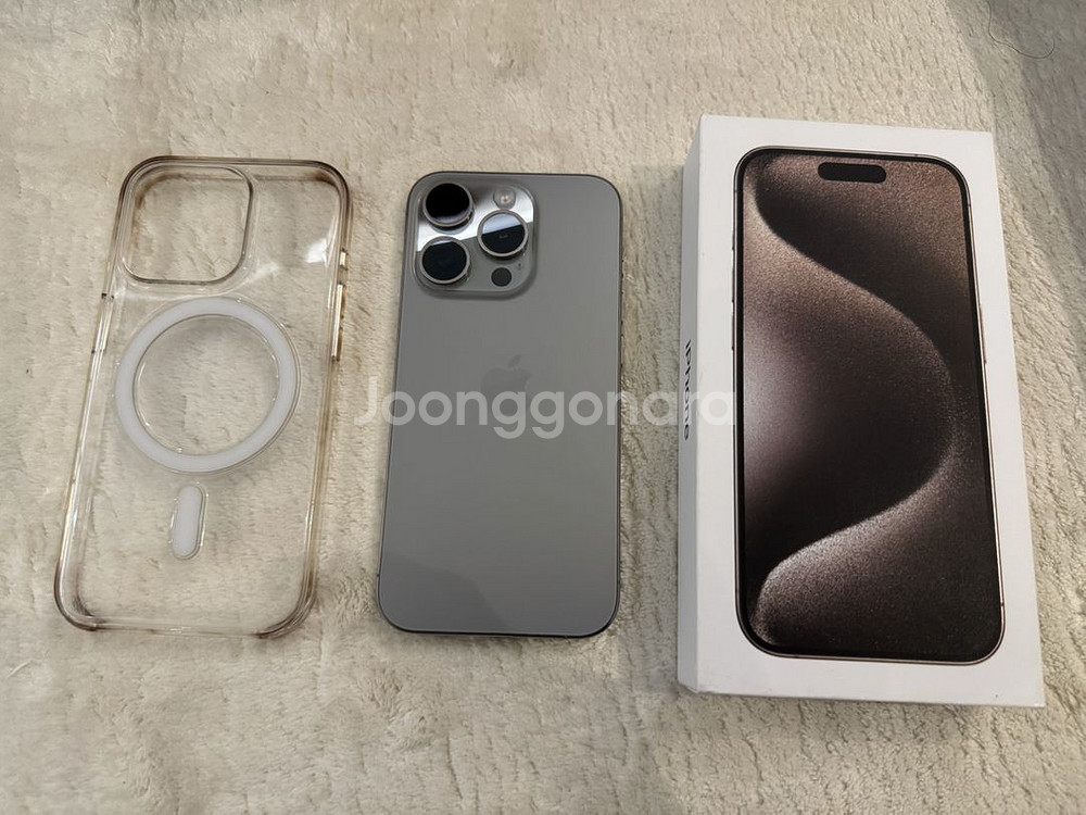 아이폰 15프로 256 애플케어 (애케플) 내츄럴티타늄--0