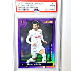 손흥민 탑스 멀린 15장 한정 퍼플 PSA9