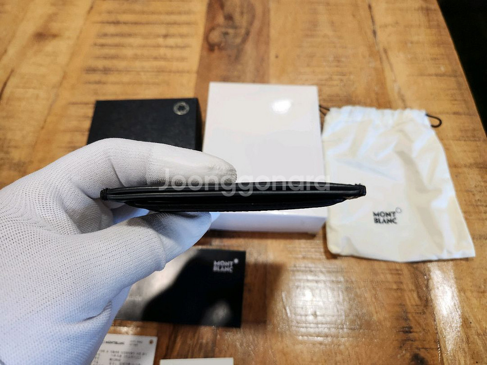 몽블랑 카드지갑 블랙 판매합니다.(MB128640)--5