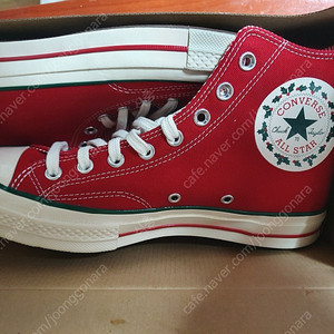 컨버스 윈터 홀리데이 레드 하이 새제품