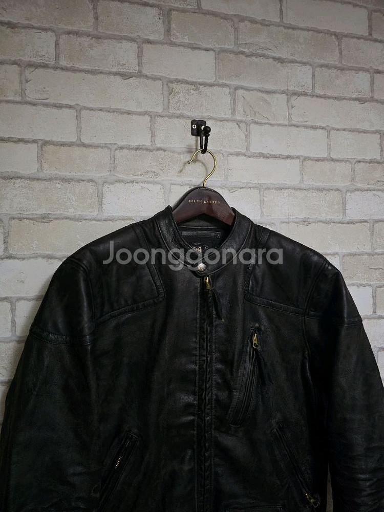 RRL 더블알엘 모토 레더 가죽 자켓--2