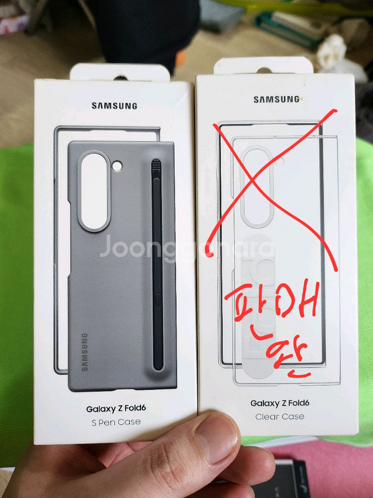 폴드6 삼성정품s펜케이스/클리어그립케이스 미사용 새제품--0