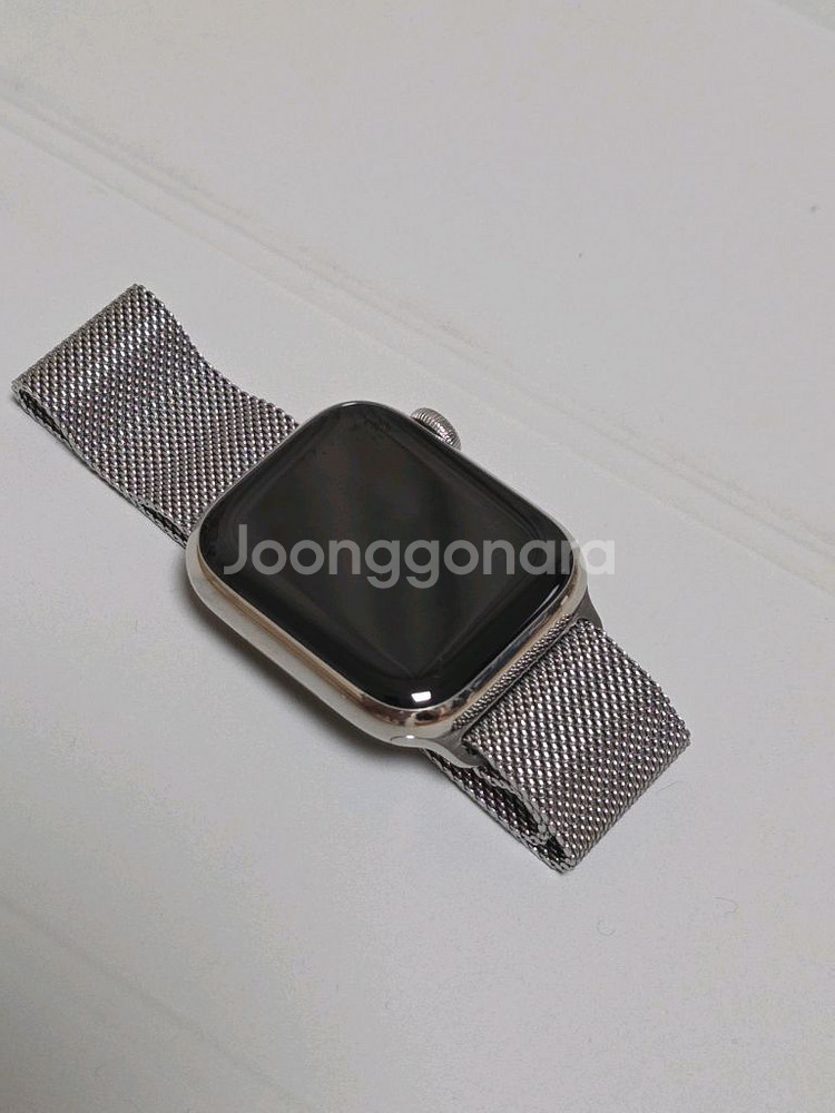 애플워치7 41mm 스테인리스 셀룰러 모델 판매합니다--0