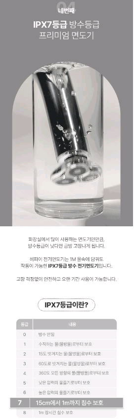 무료배송) 헤파이 전기면도기--6