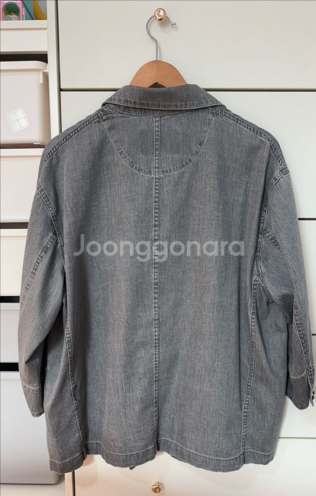 시스템 패치 포켓 데님 자켓 새상품--1
